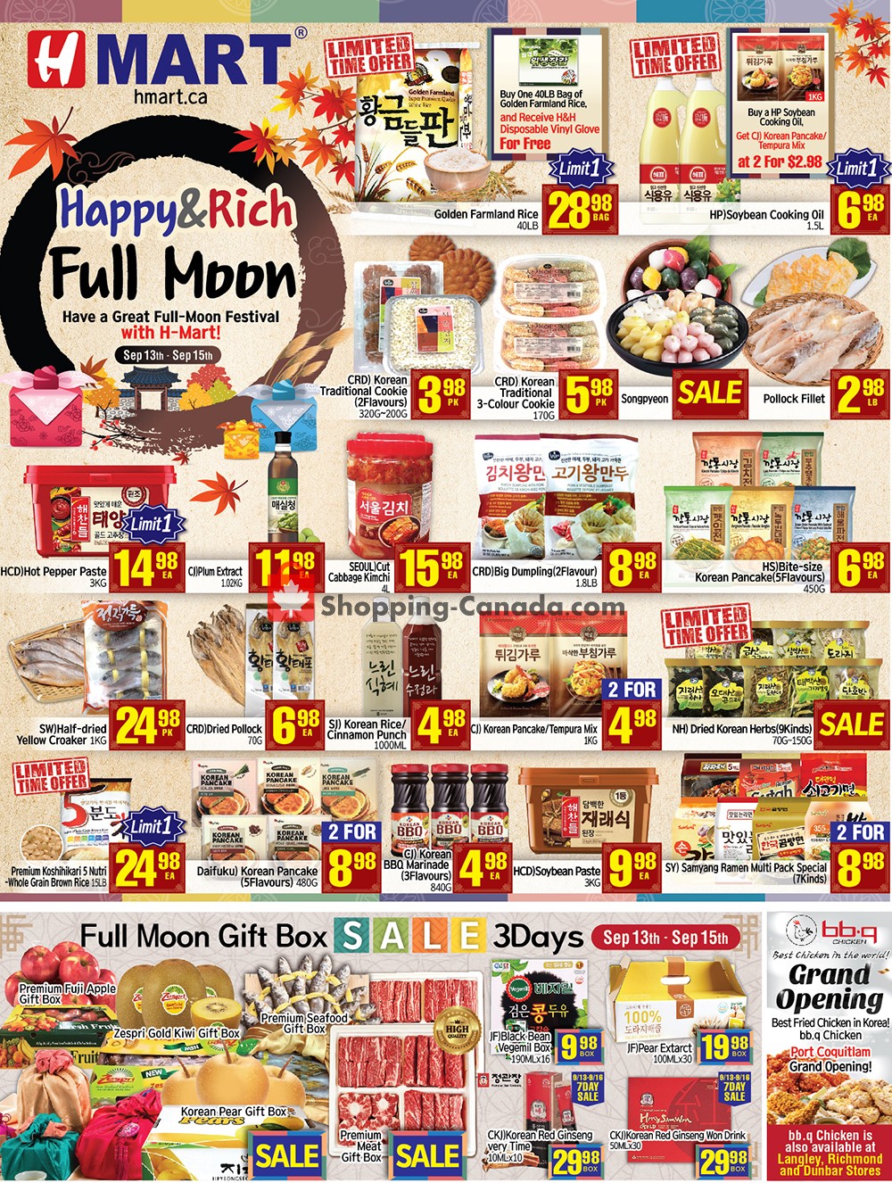 H-Mart flyer from Friday September 13, 2019 to Thursday September 19, 2019 - page 1