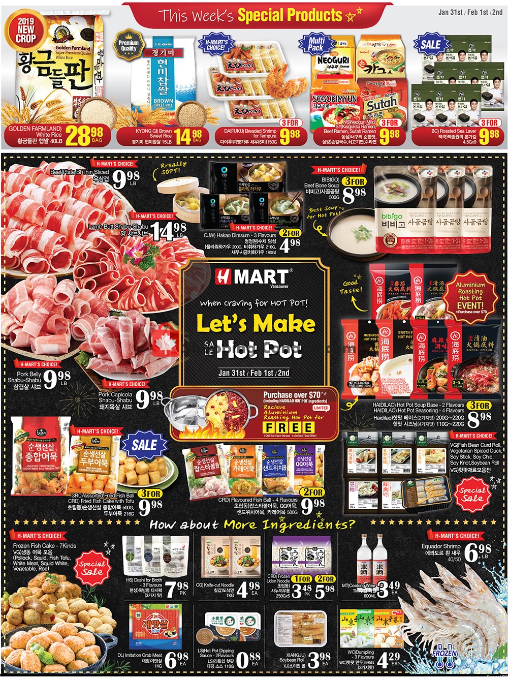 H-Mart flyer from Friday January 31, 2020 to Thursday February 6, 2020 - page 1