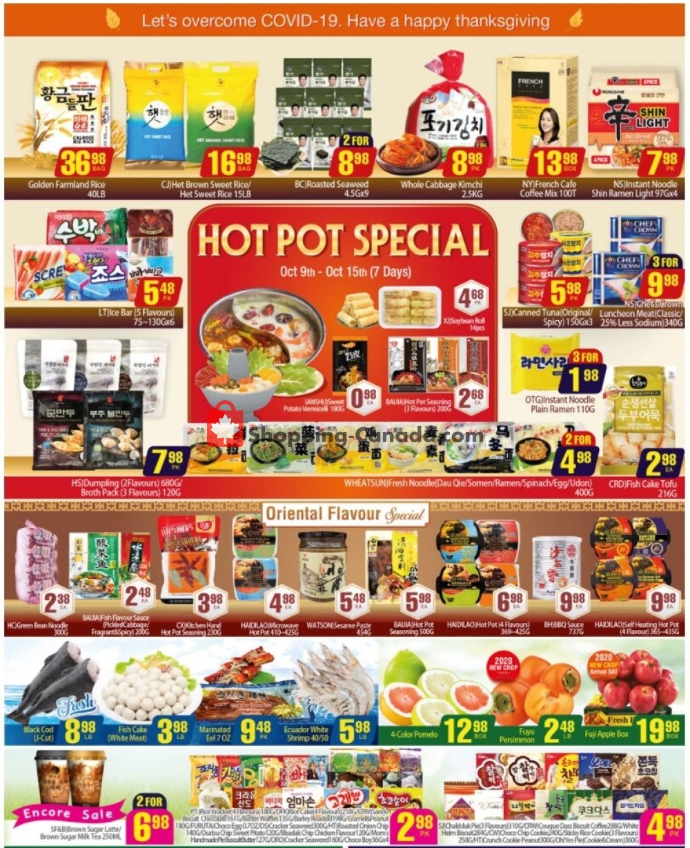 H-Mart flyer from Friday October 9, 2020 to Thursday October 15, 2020 - page 1