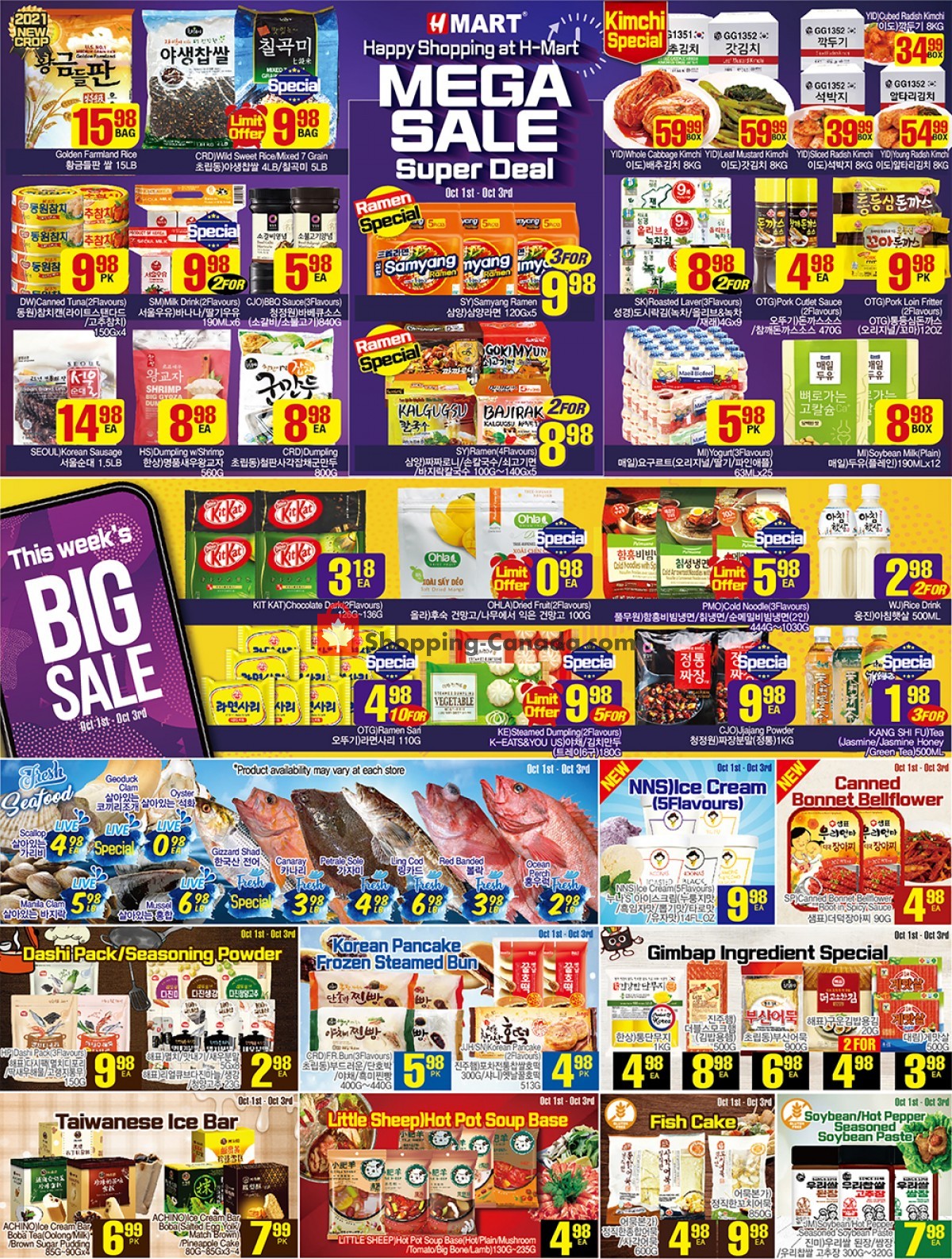 H-Mart flyer from Friday October 1, 2021 to Thursday October 7, 2021 - page 1