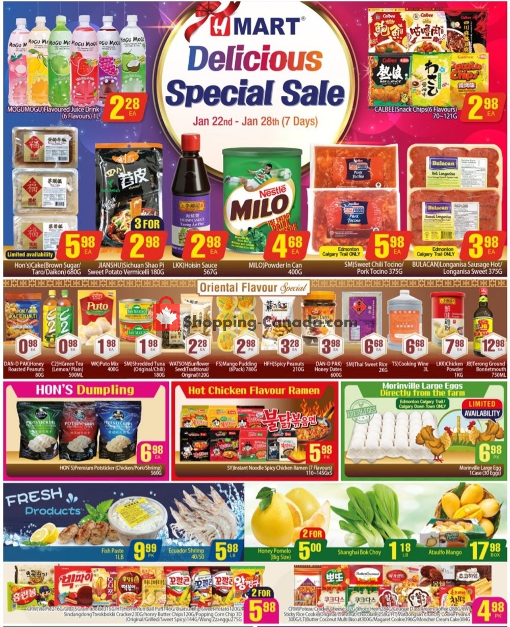 H Mart Canada Flyer Special Sale Ab January 22 January 28 2021 Shopping Canada