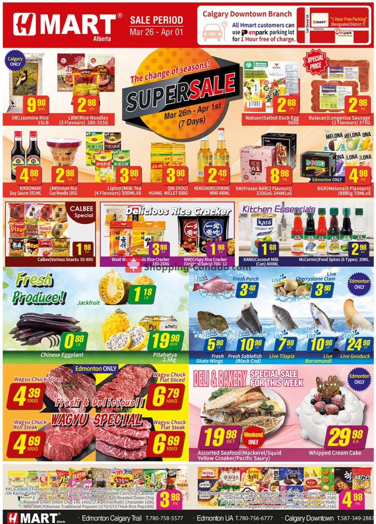 H-Mart flyer from Friday March 26, 2021 to Thursday April 1, 2021 - page 1