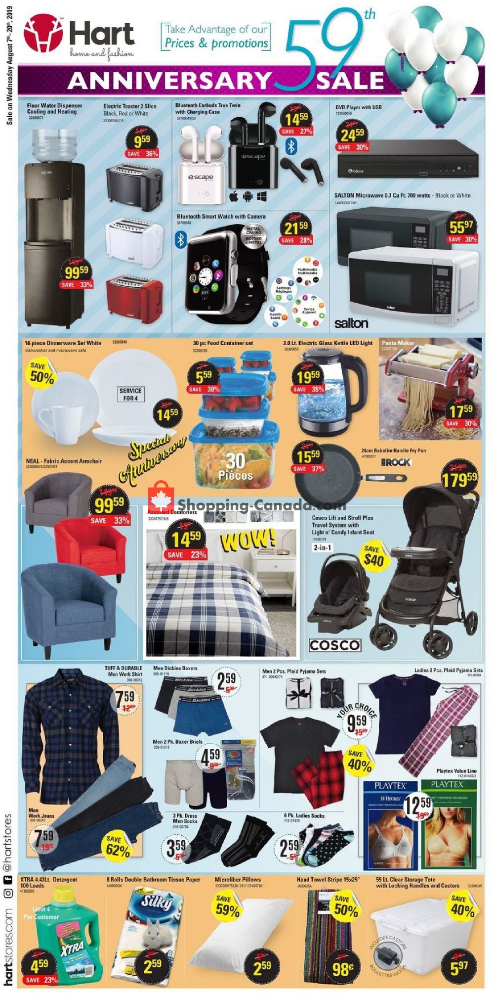 Hart flyer from Wednesday August 7, 2019 to Tuesday August 20, 2019 - page 1