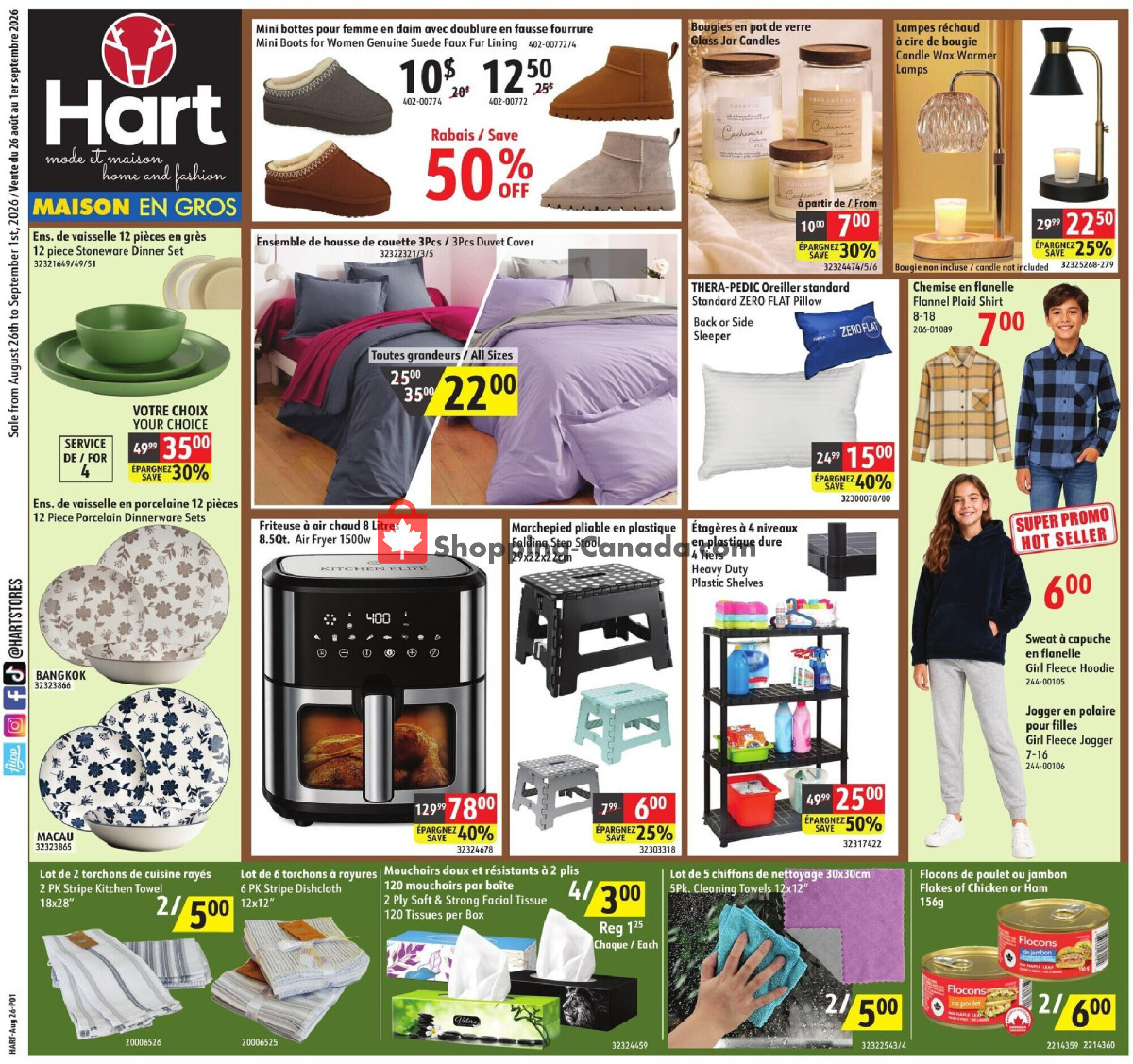 Hart flyer from Wednesday August 26, 2026 to Tuesday September 1, 2026 - page 1