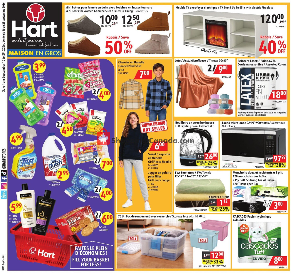 Hart flyer from Wednesday September 16, 2026 to Tuesday September 29, 2026 - page 1