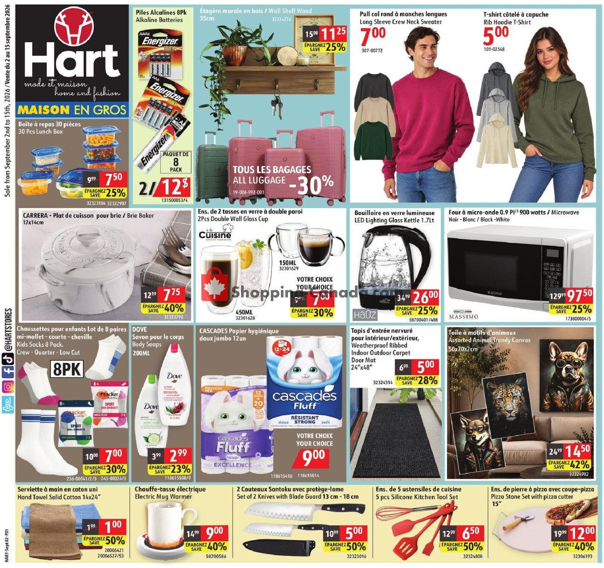 Hart flyer from Wednesday September 2, 2026 to Tuesday September 15, 2026 - page 1