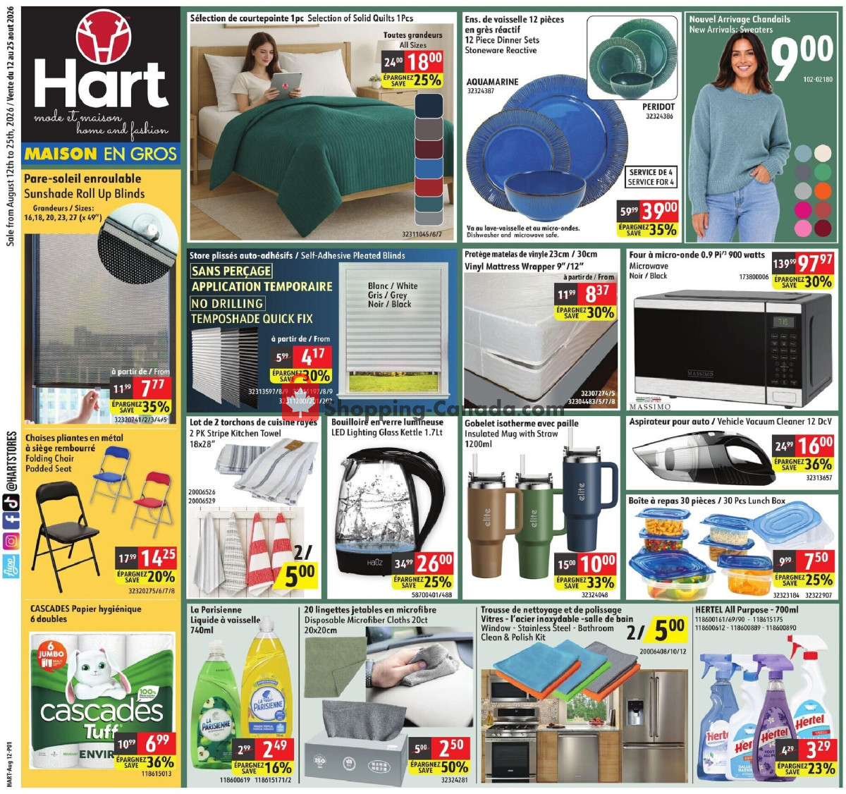 Hart flyer from Wednesday August 12, 2026 to Tuesday August 25, 2026 - page 1