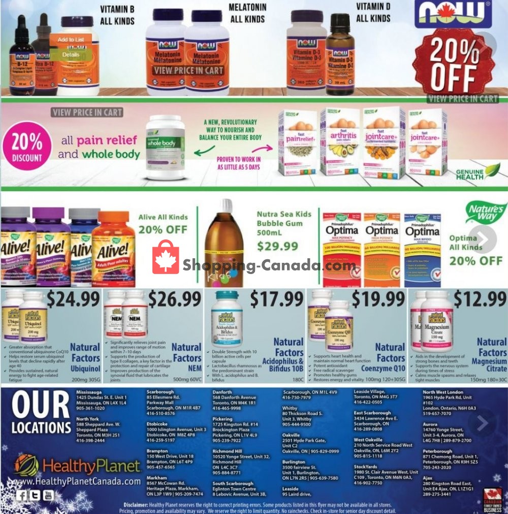 Healthy Planet flyer from Monday December 10, 2018 to Wednesday January 16, 2019 - page 8