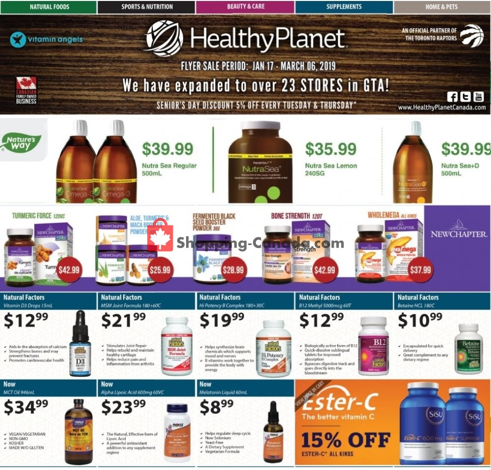 Healthy Canada, flyer (Seniors Day Discount) January 17