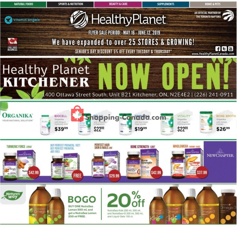 Healthy Planet flyer from Thursday May 16, 2019 to Wednesday June 12, 2019 - page 1