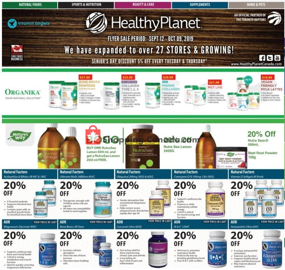 Healthy Canada, flyer (Special Offer) September 12 October 9, 2019 Shopping Canada