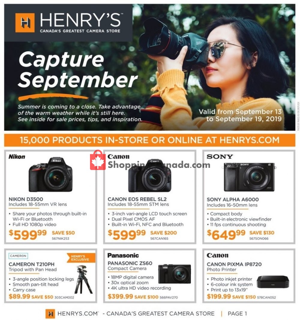 Henry's flyer from Friday September 13, 2019 to Thursday September 19, 2019 - page 1