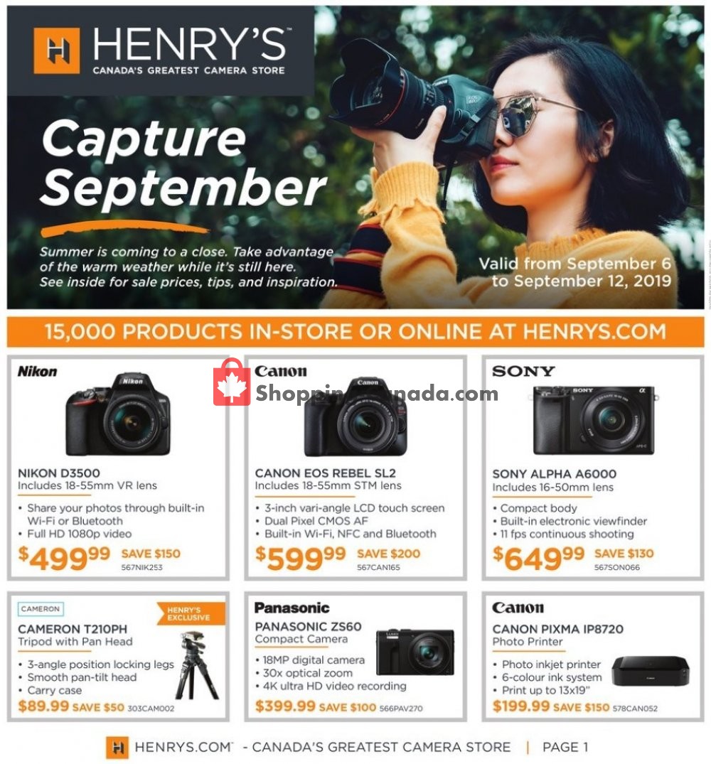 Henry's flyer from Friday September 6, 2019 to Thursday September 12, 2019 - page 1