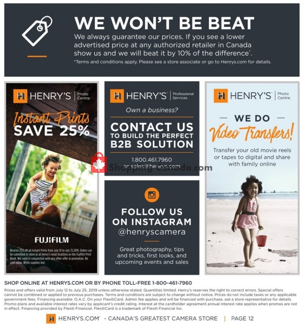 Henry's flyer from Friday July 12, 2019 to Thursday July 25, 2019 - page 12