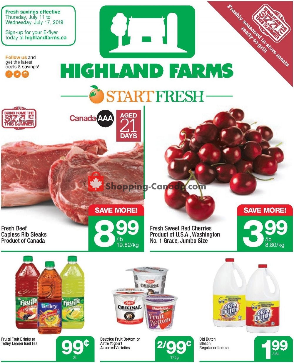 Highland Farms flyer from Thursday July 11, 2019 to Wednesday July 17, 2019 - page 1