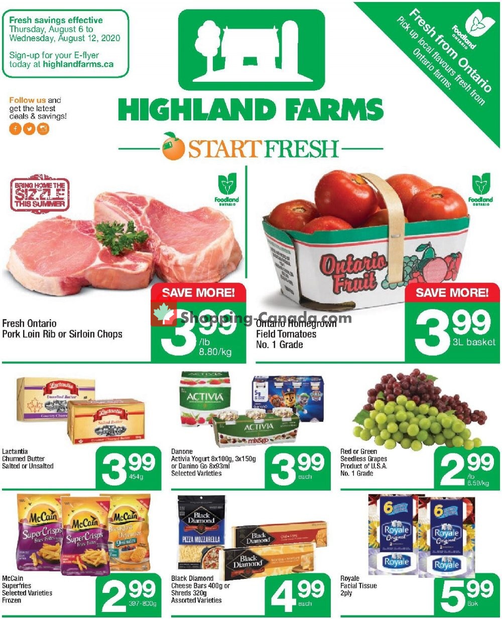 Highland Farms flyer from Thursday August 6, 2020 to Wednesday August 12, 2020 - page 1