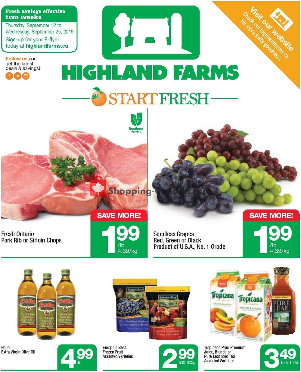Highland Farms flyer from Thursday September 12, 2019 to Wednesday September 25, 2019 - page 1