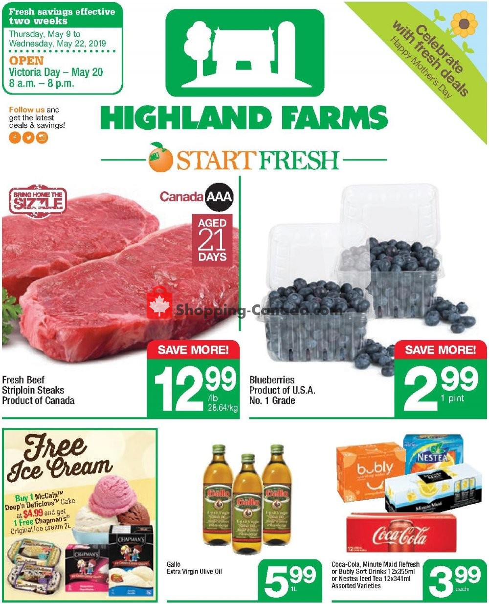 Highland Farms flyer from Thursday May 9, 2019 to Wednesday May 22, 2019 - page 1