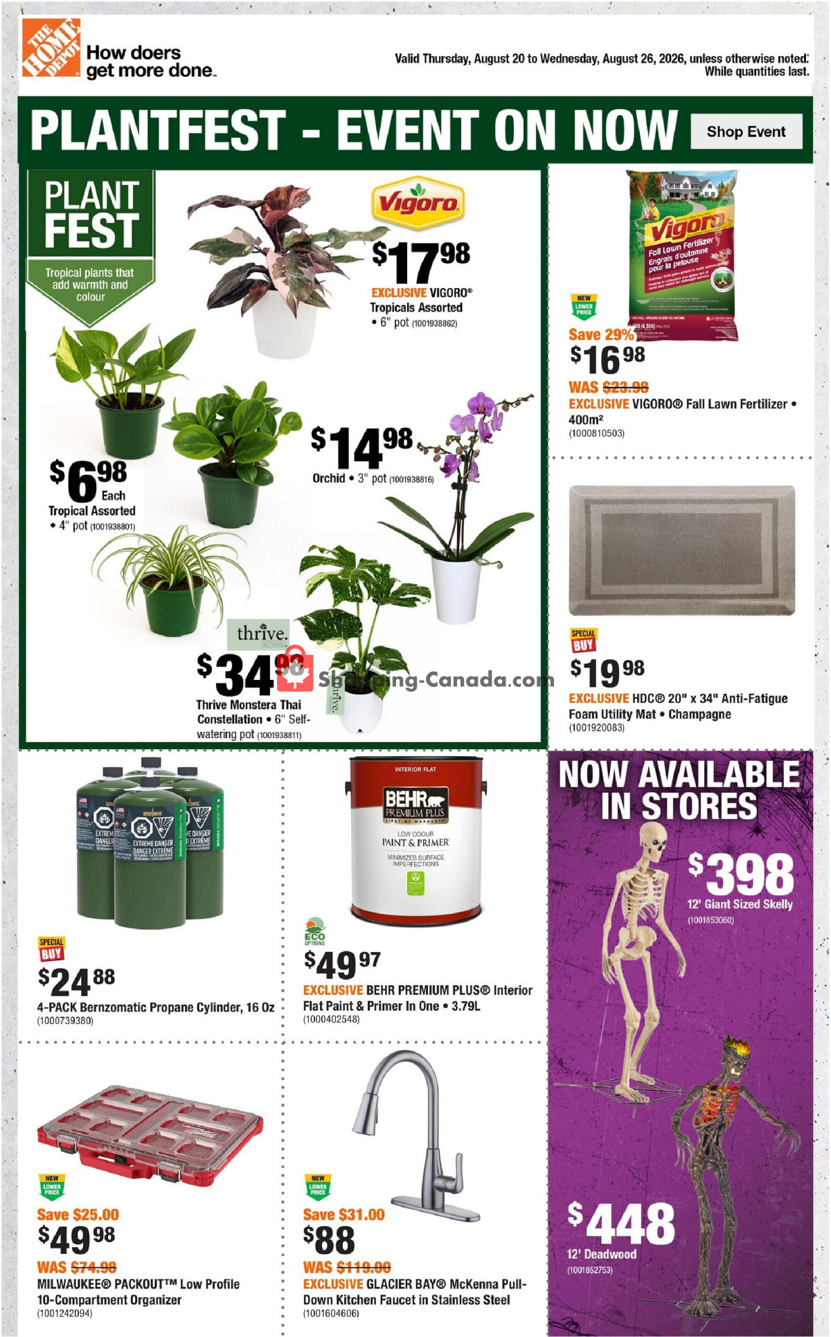 Home Depot flyer from Thursday August 20, 2026 to Wednesday August 26, 2026 - page 1