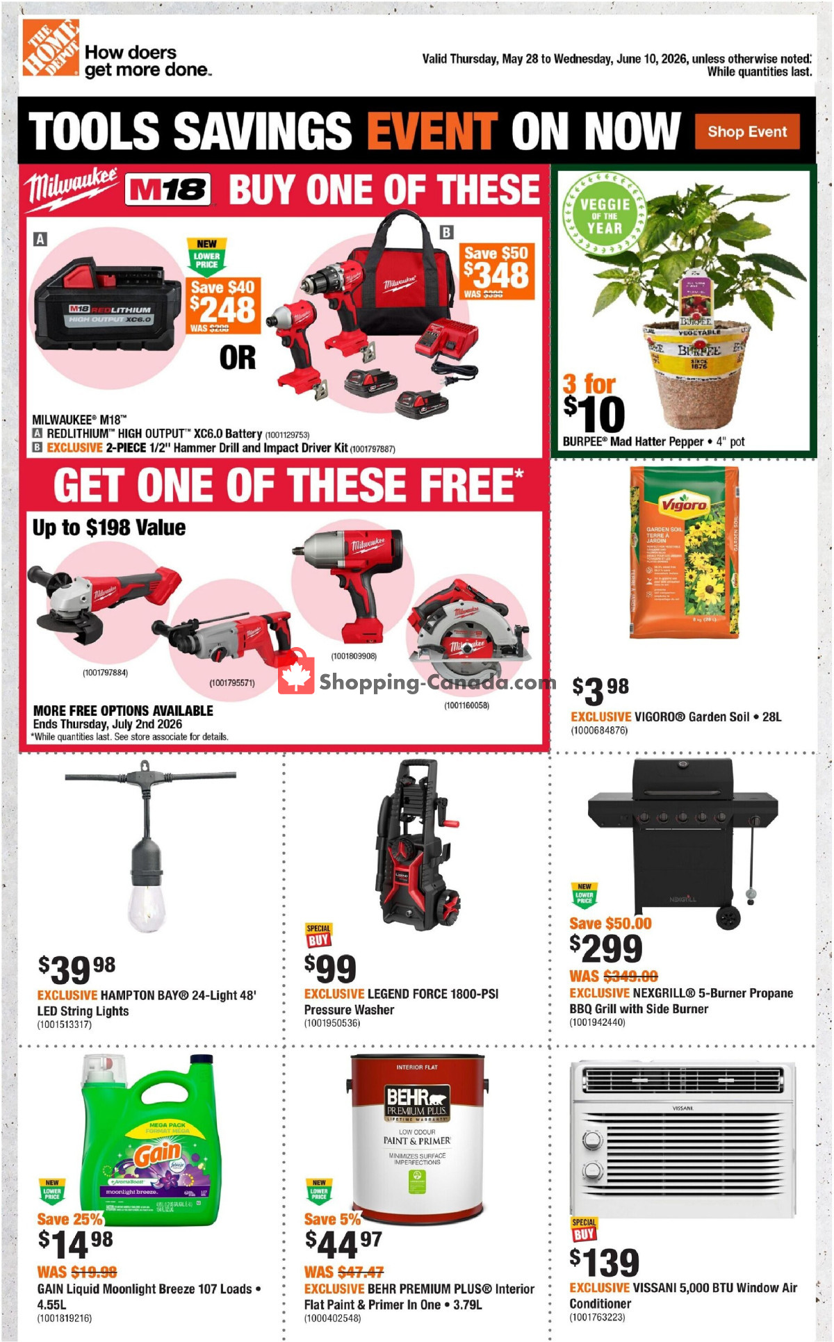 Home Depot flyer from Thursday May 28, 2026 to Wednesday June 10, 2026 - page 1