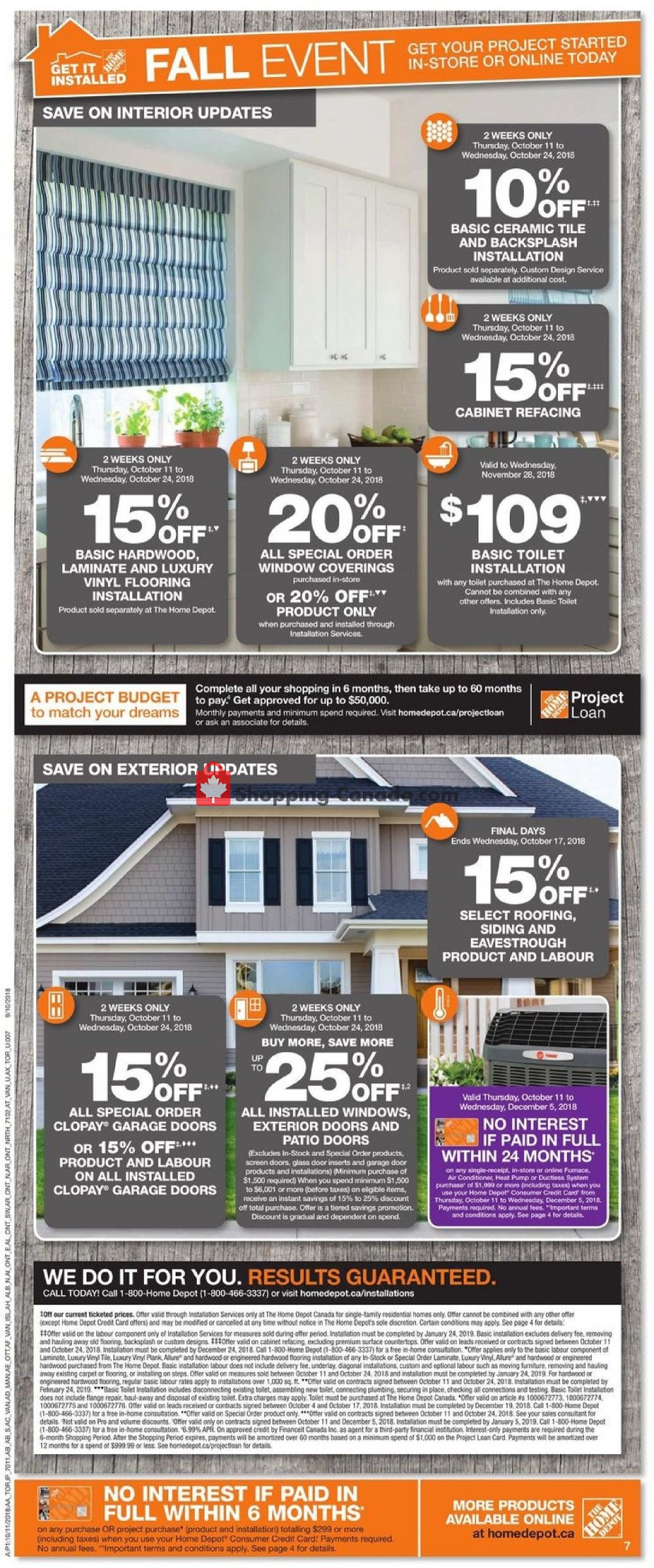 Home Depot flyer from Thursday October 11, 2018 to Wednesday October 17, 2018 - page 15