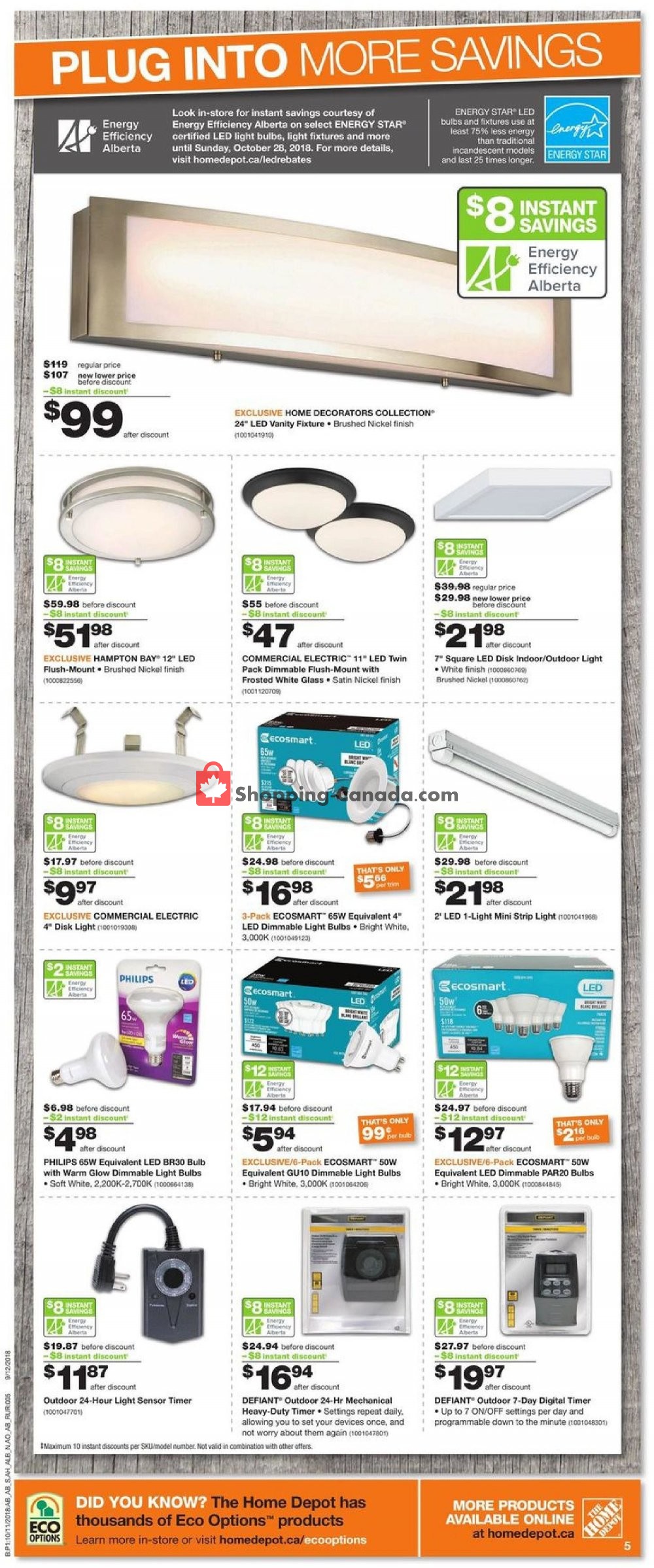 Home Depot flyer from Thursday October 11, 2018 to Wednesday October 17, 2018 - page 5