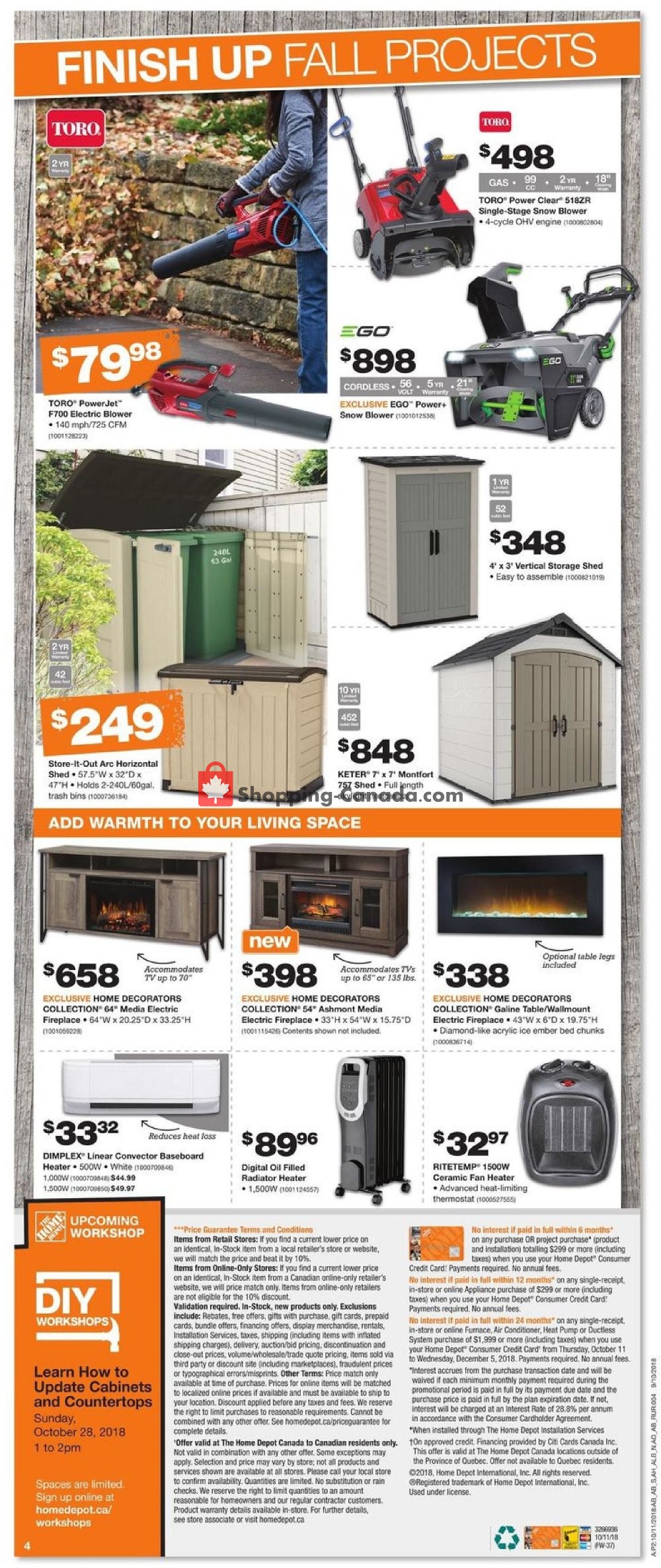 Home Depot flyer from Thursday October 11, 2018 to Wednesday October 17, 2018 - page 9