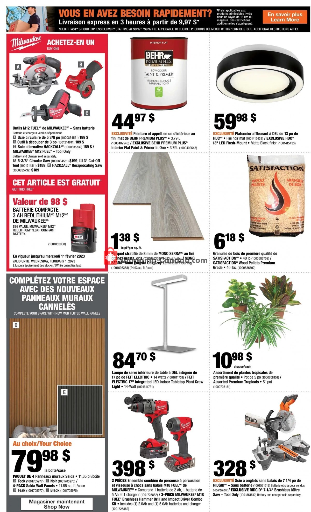Home Depot flyer from Thursday January 26, 2023 to Wednesday February 1, 2023 - page 3