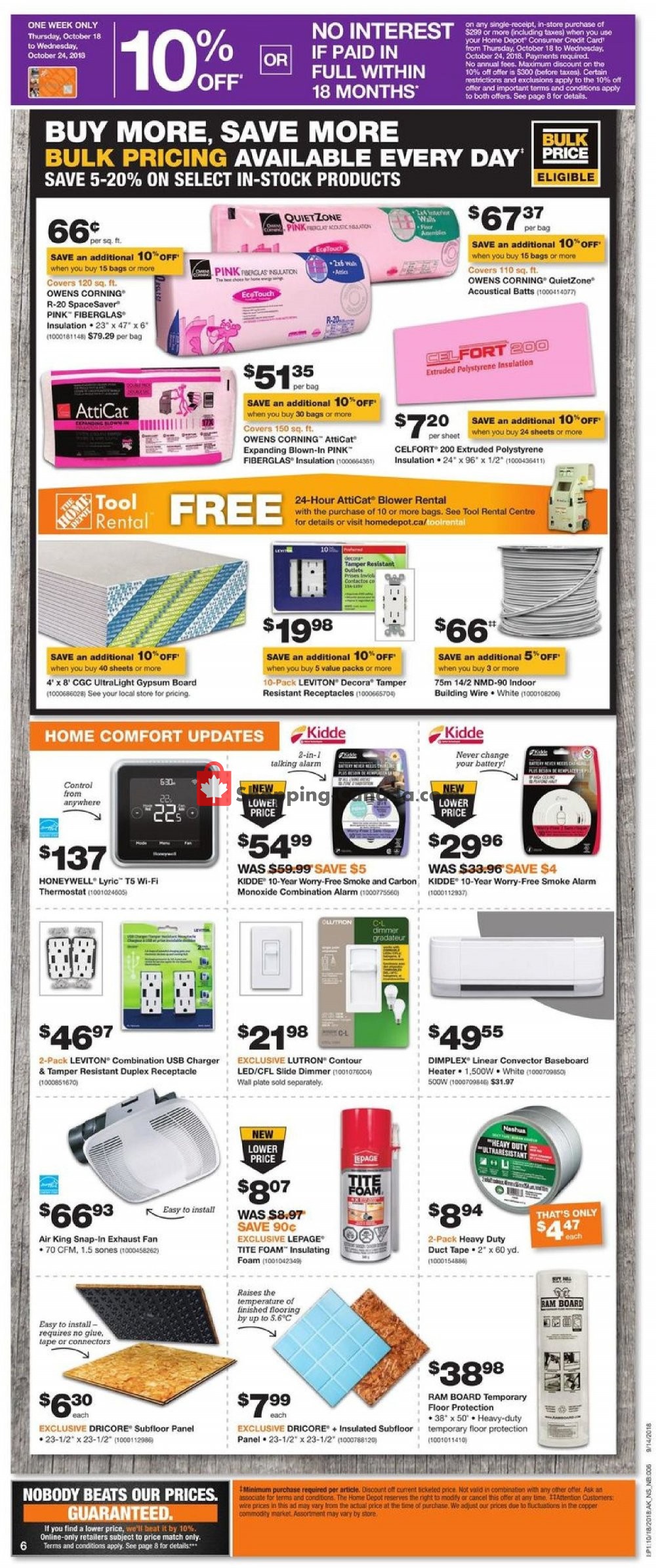 Home Depot flyer from Thursday October 18, 2018 to Wednesday October 24, 2018 - page 10