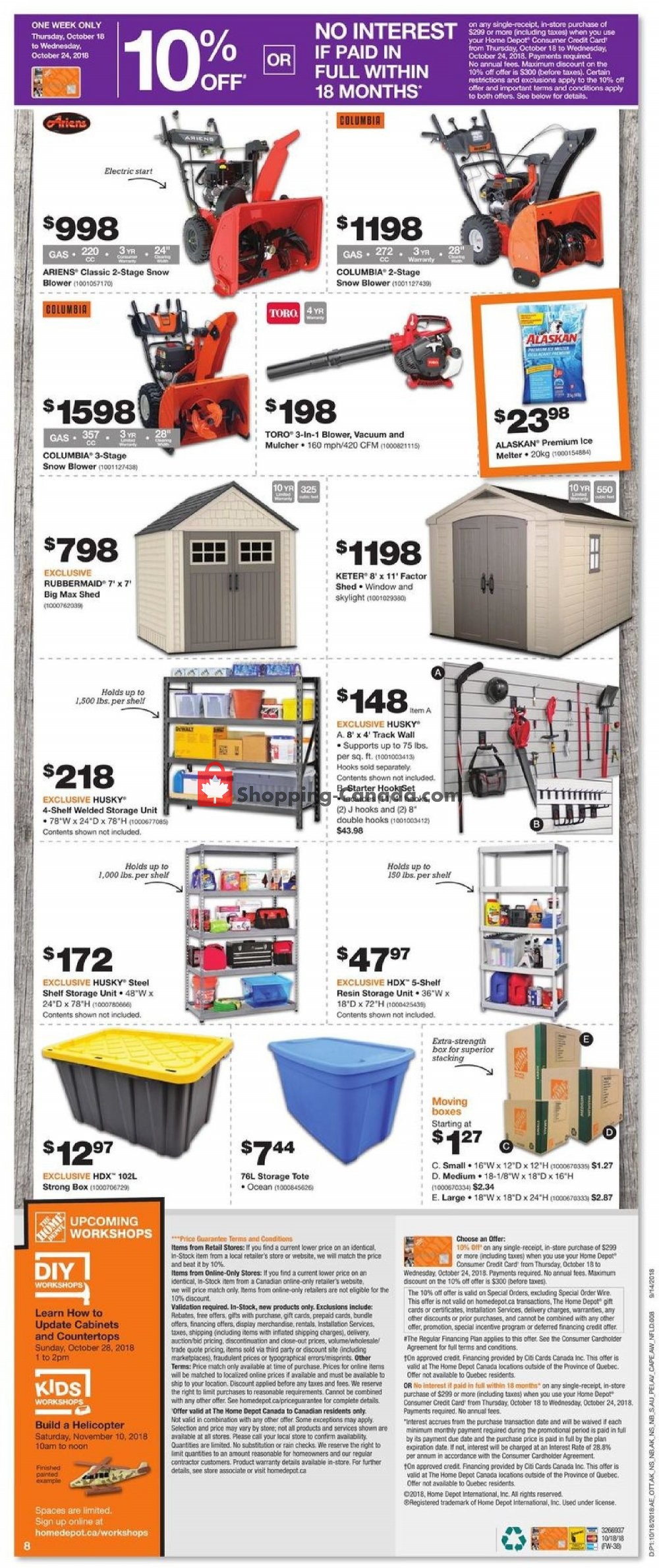 Home Depot flyer from Thursday October 18, 2018 to Wednesday October 24, 2018 - page 13