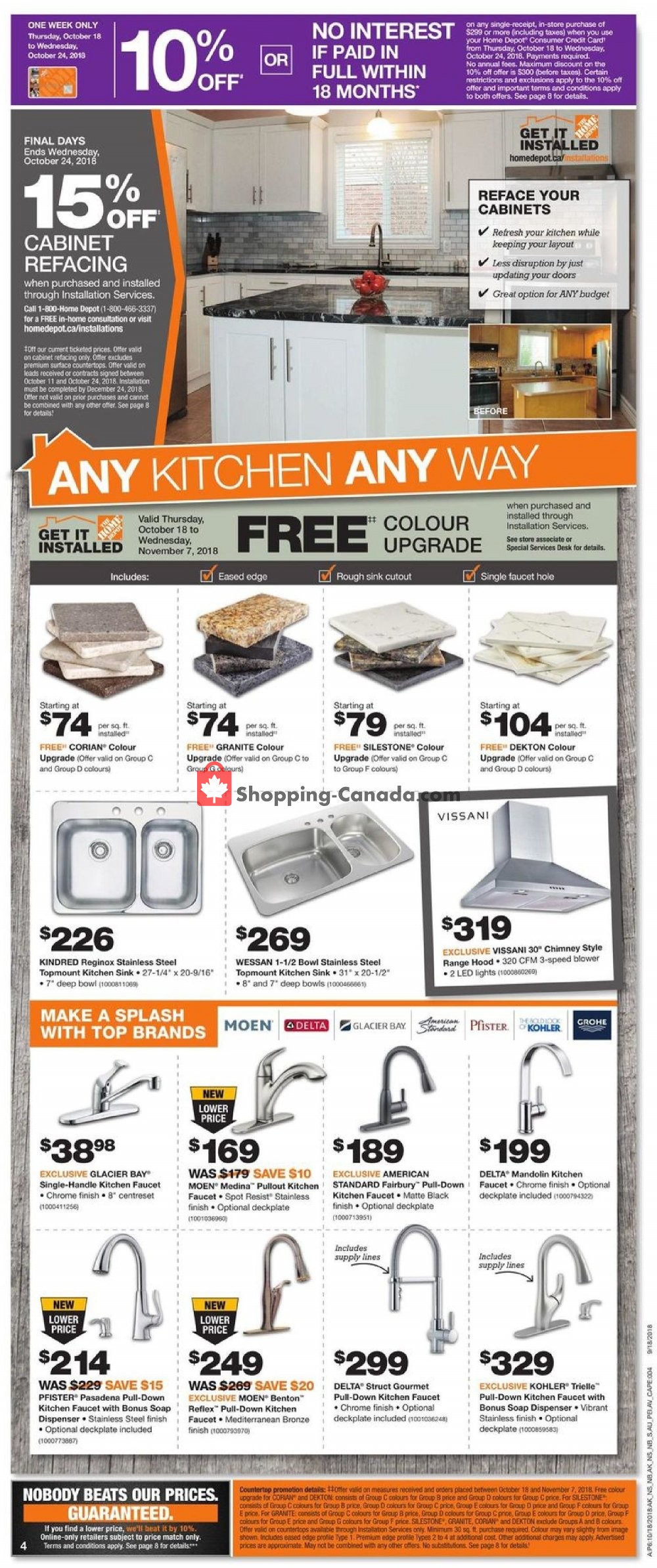 Home Depot flyer from Thursday October 18, 2018 to Wednesday October 24, 2018 - page 5