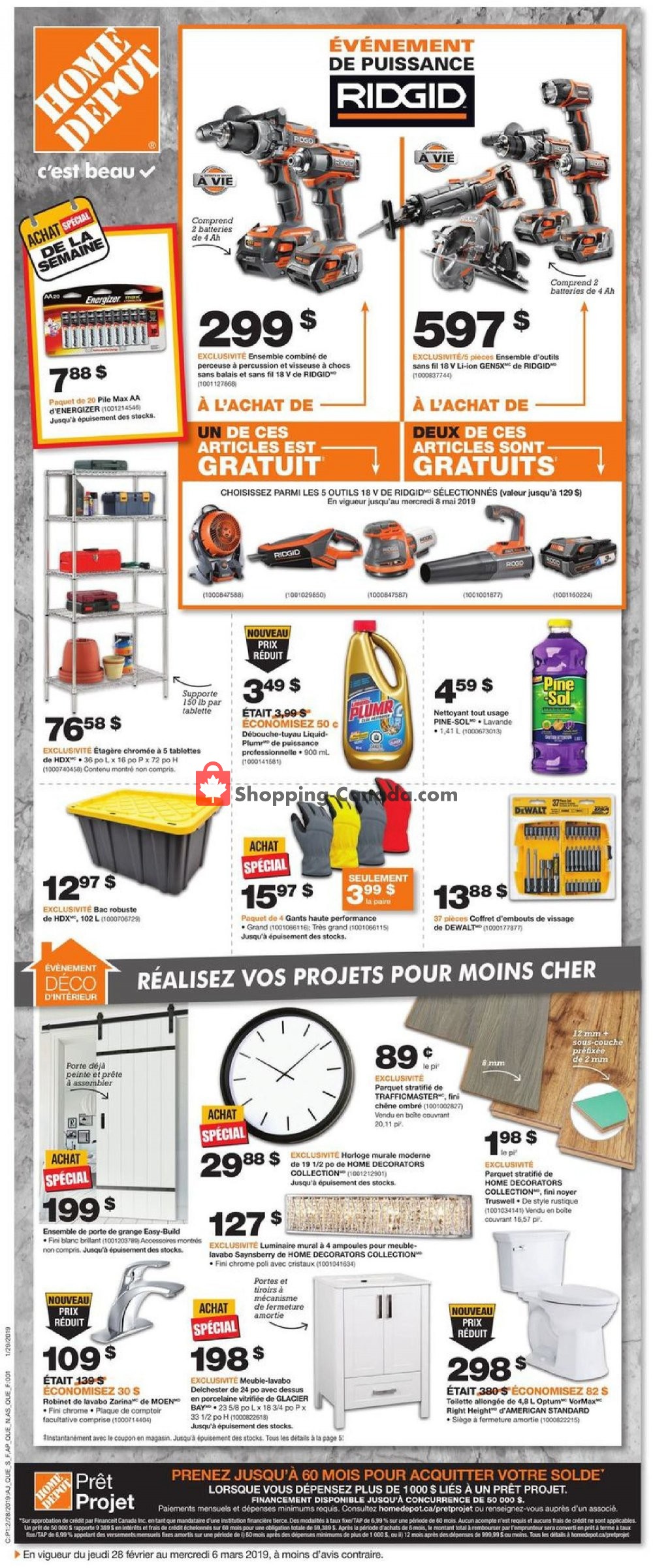 Home Depot Canada, flyer (Atlantic More saving. More doing