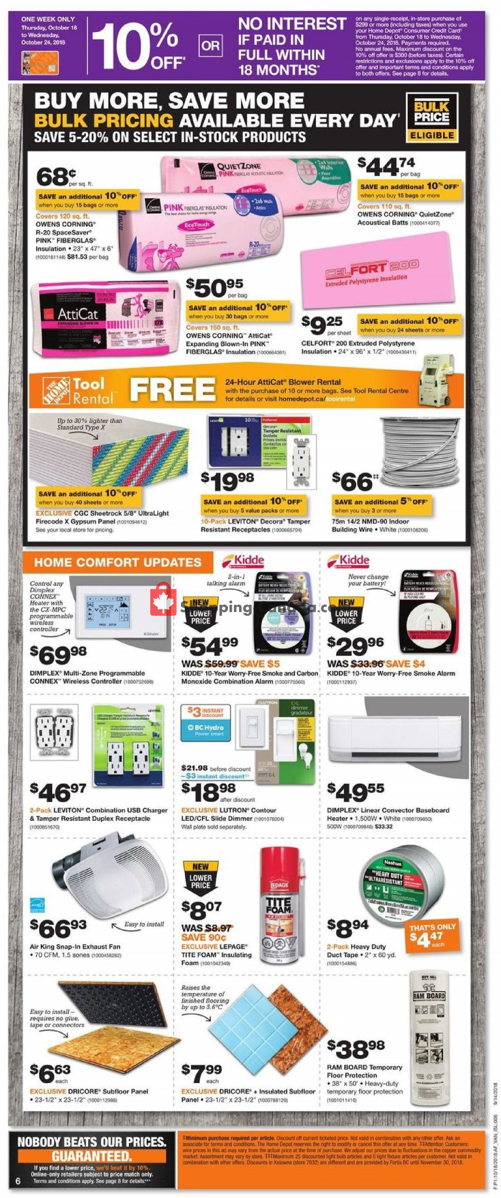Home Depot flyer from Thursday October 18, 2018 to Wednesday October 24, 2018 - page 10