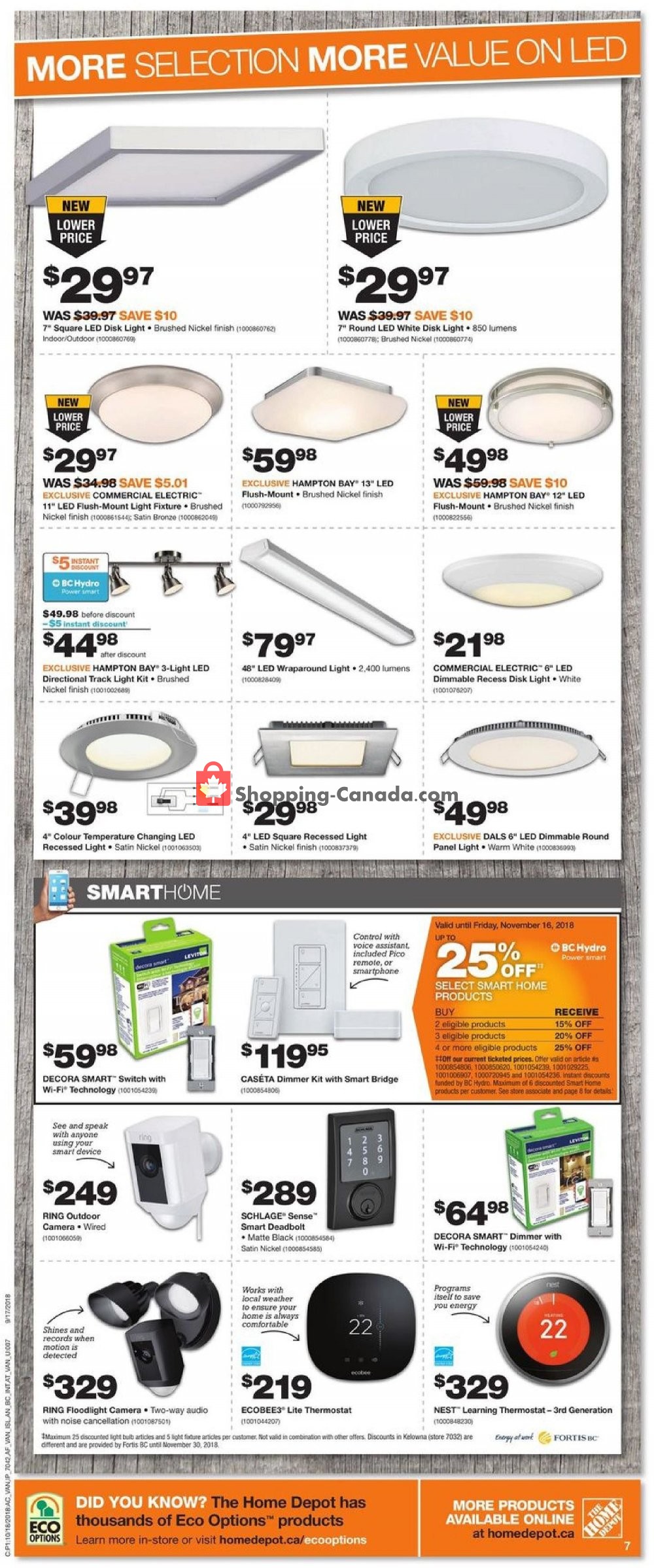 Home Depot flyer from Thursday October 18, 2018 to Wednesday October 24, 2018 - page 11