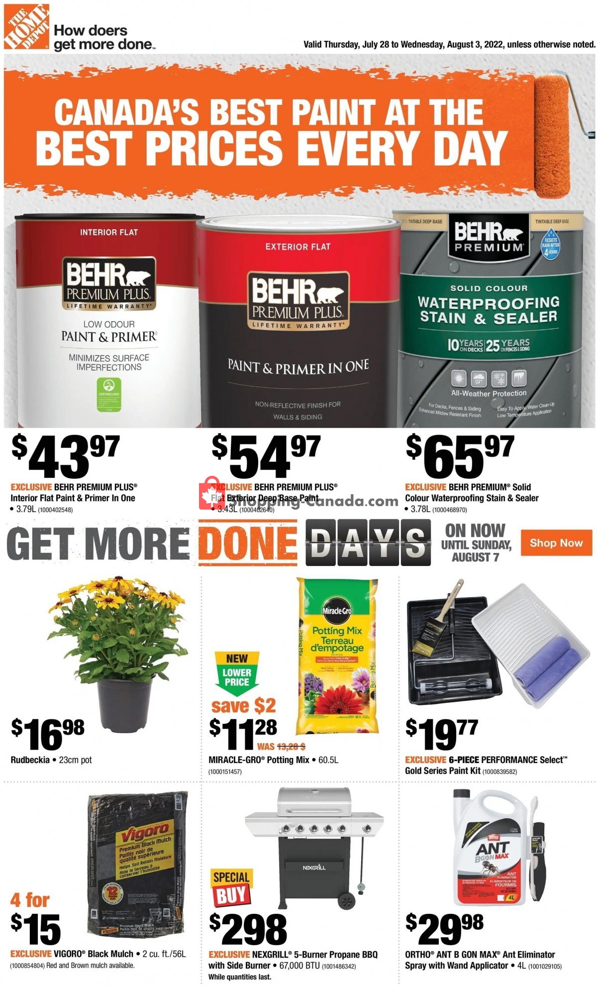 Home Depot Canada, flyer (Best Price Offer ON) July 28 August 3