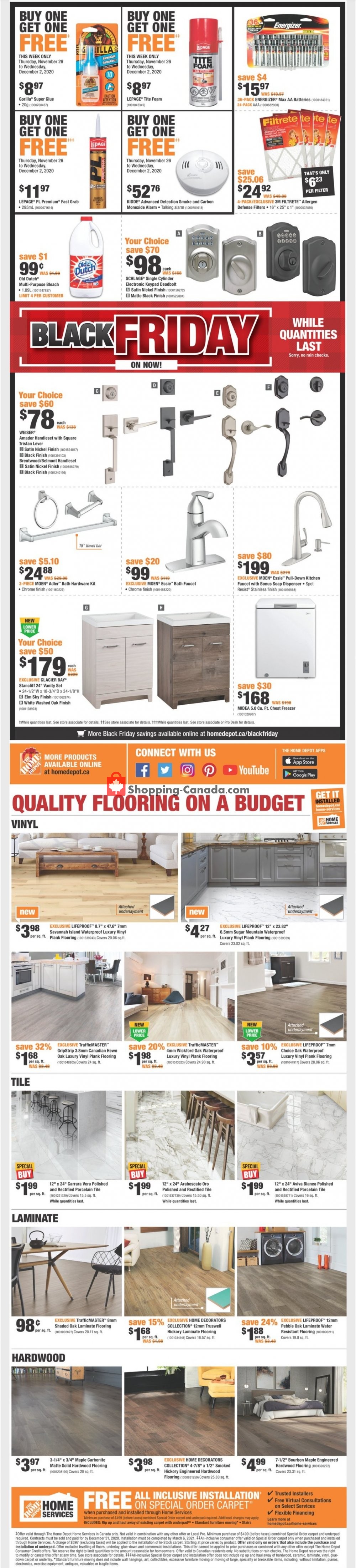 Home Depot Canada, flyer (Black Friday Offer ON) November 26
