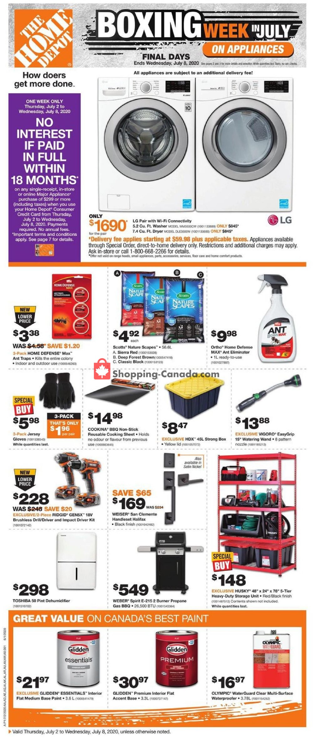 Home Depot flyer from Thursday July 2, 2020 to Wednesday July 8, 2020 - page 1