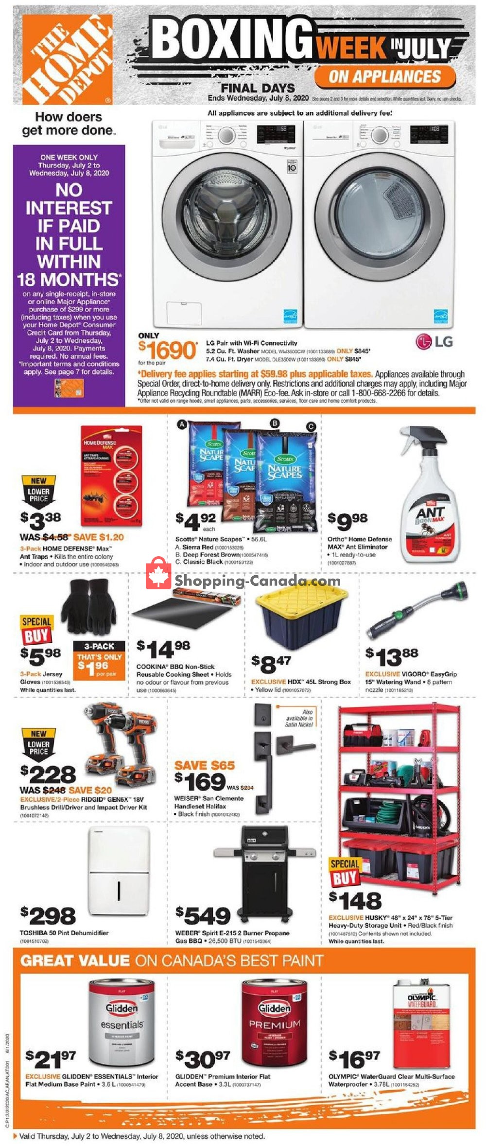 Home Depot flyer from Thursday July 2, 2020 to Wednesday July 8, 2020 - page 1