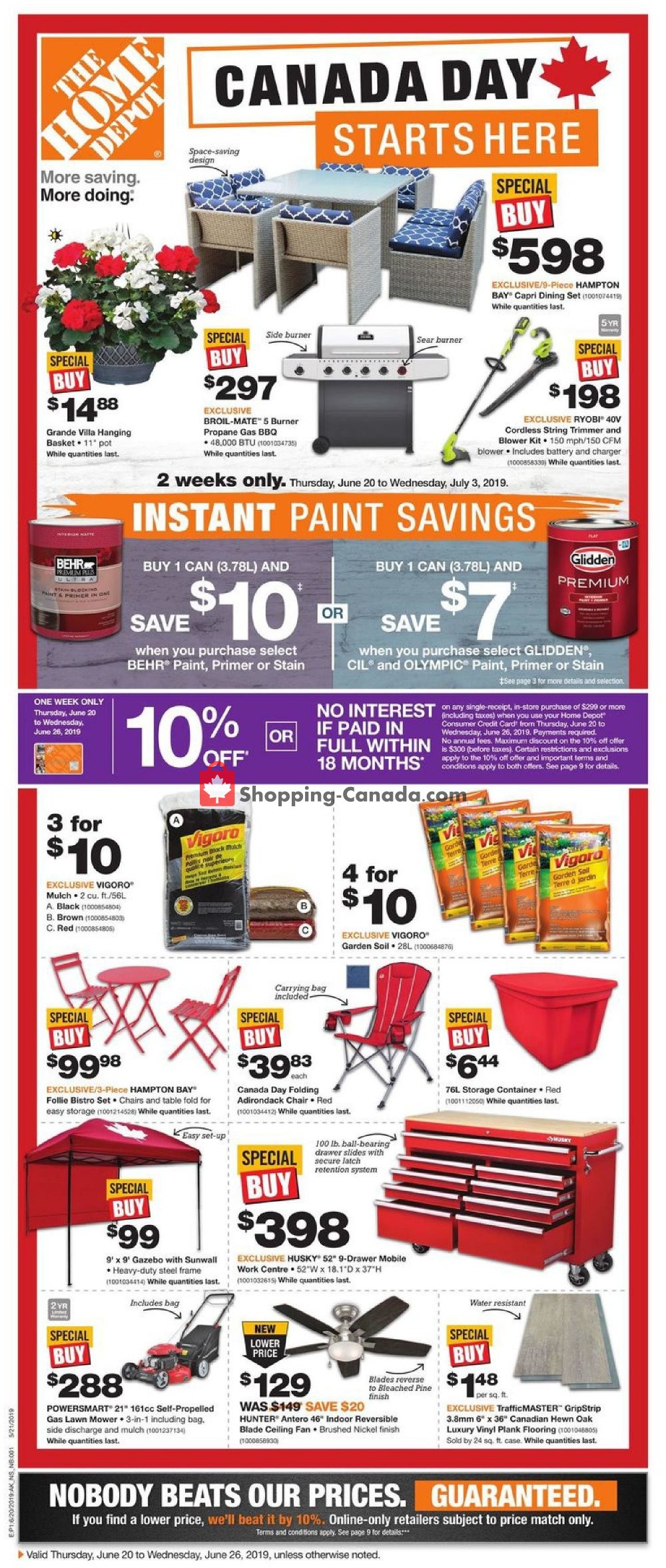 Home Depot Canada Flyer Canada Day Atlantic June 20 June 26 2019 Shopping Canada