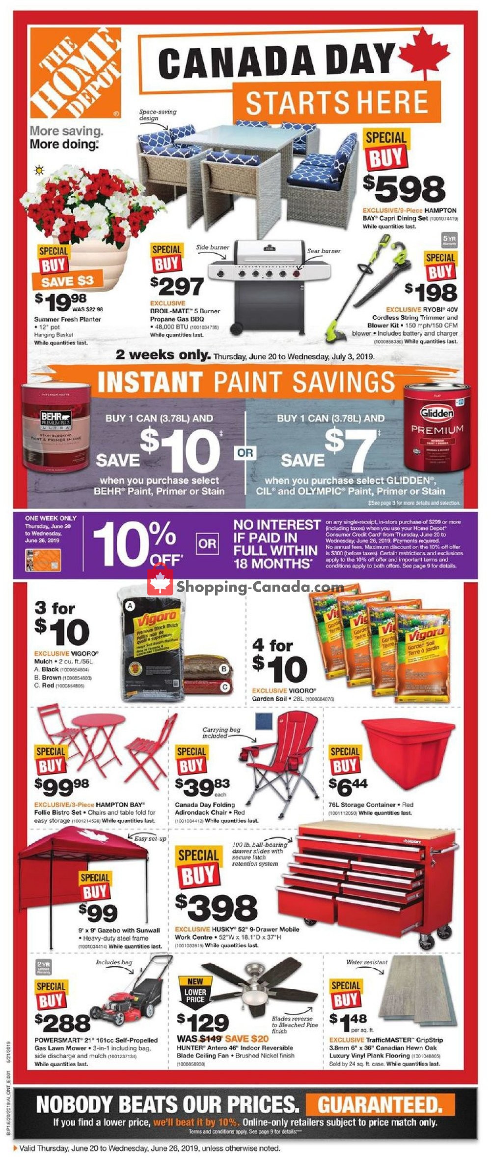 Home Depot Canada Flyer Canada Day On June 20 June 26 2019 Shopping Canada