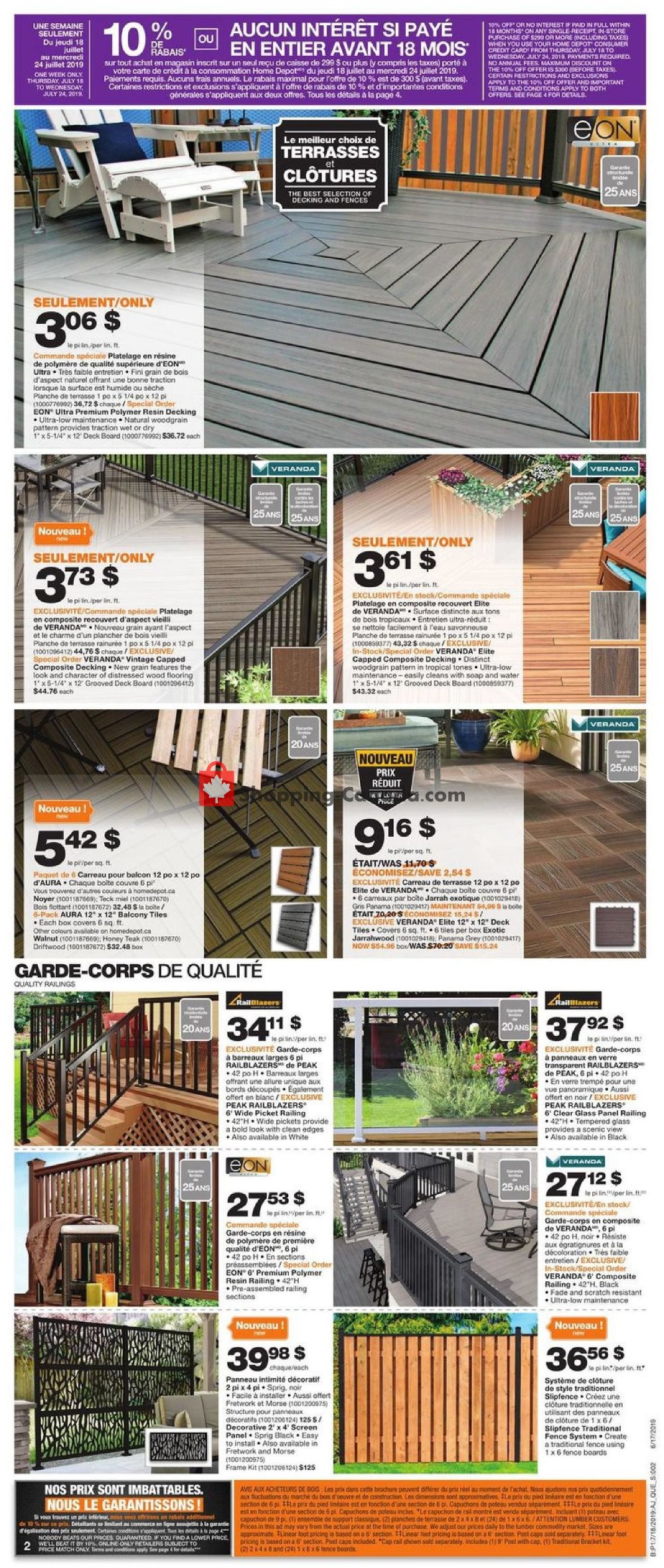 Home Depot flyer from Thursday July 18, 2019 to Wednesday July 24, 2019 - page 3