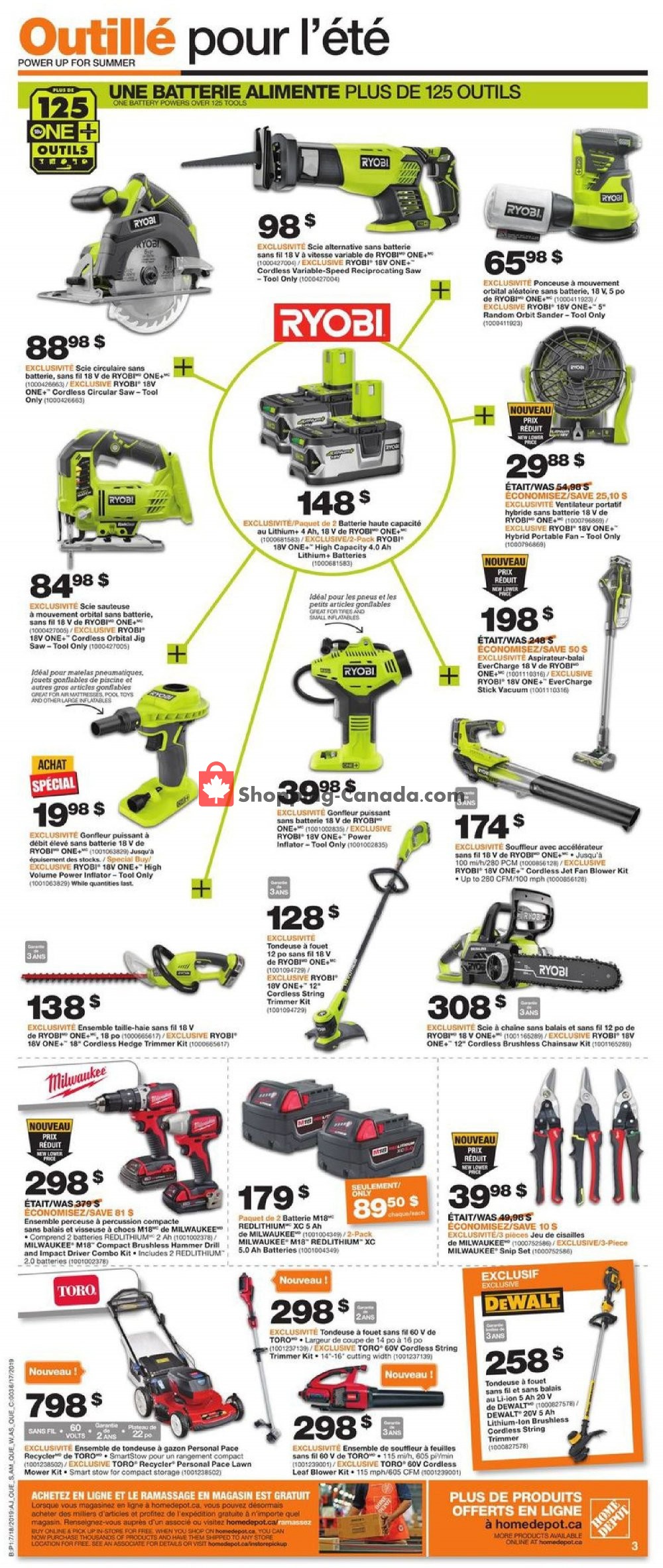 Home Depot flyer from Thursday July 18, 2019 to Wednesday July 24, 2019 - page 4