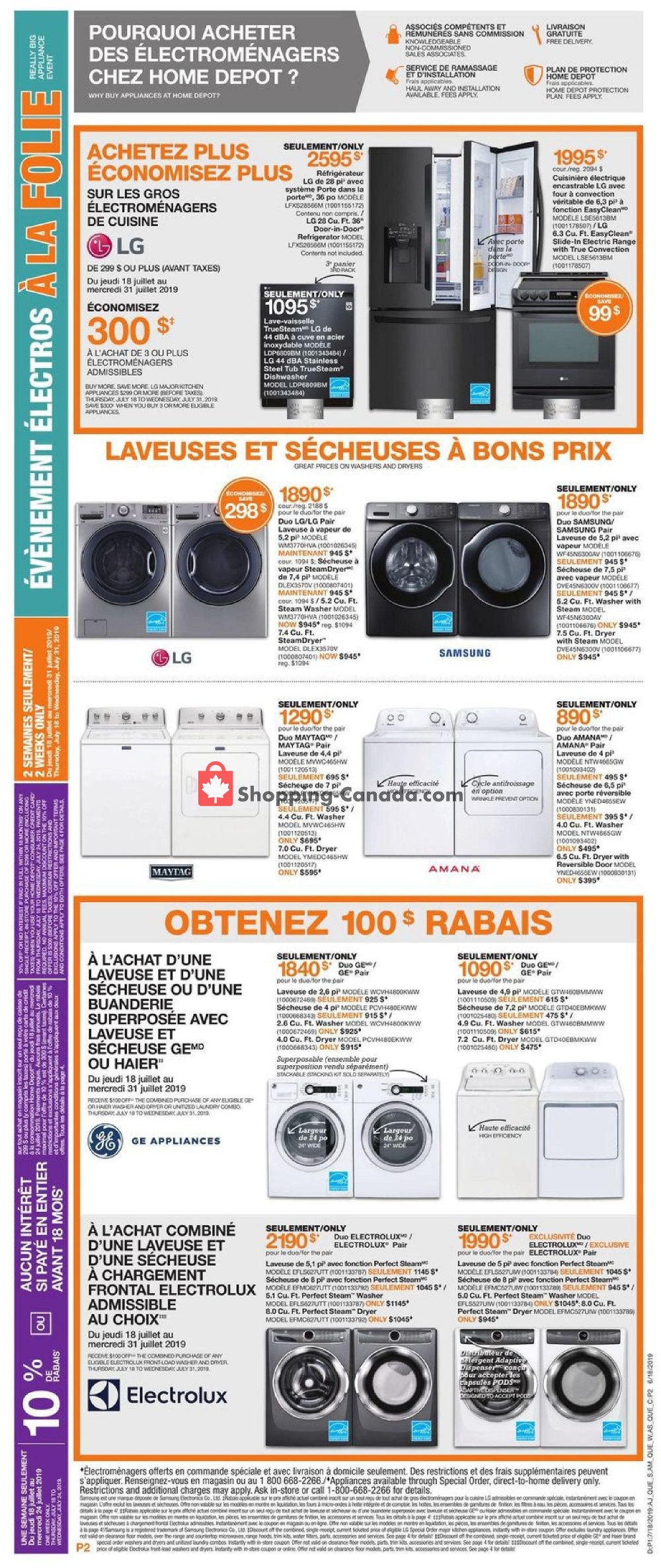 Home Depot flyer from Thursday July 18, 2019 to Wednesday July 24, 2019 - page 9