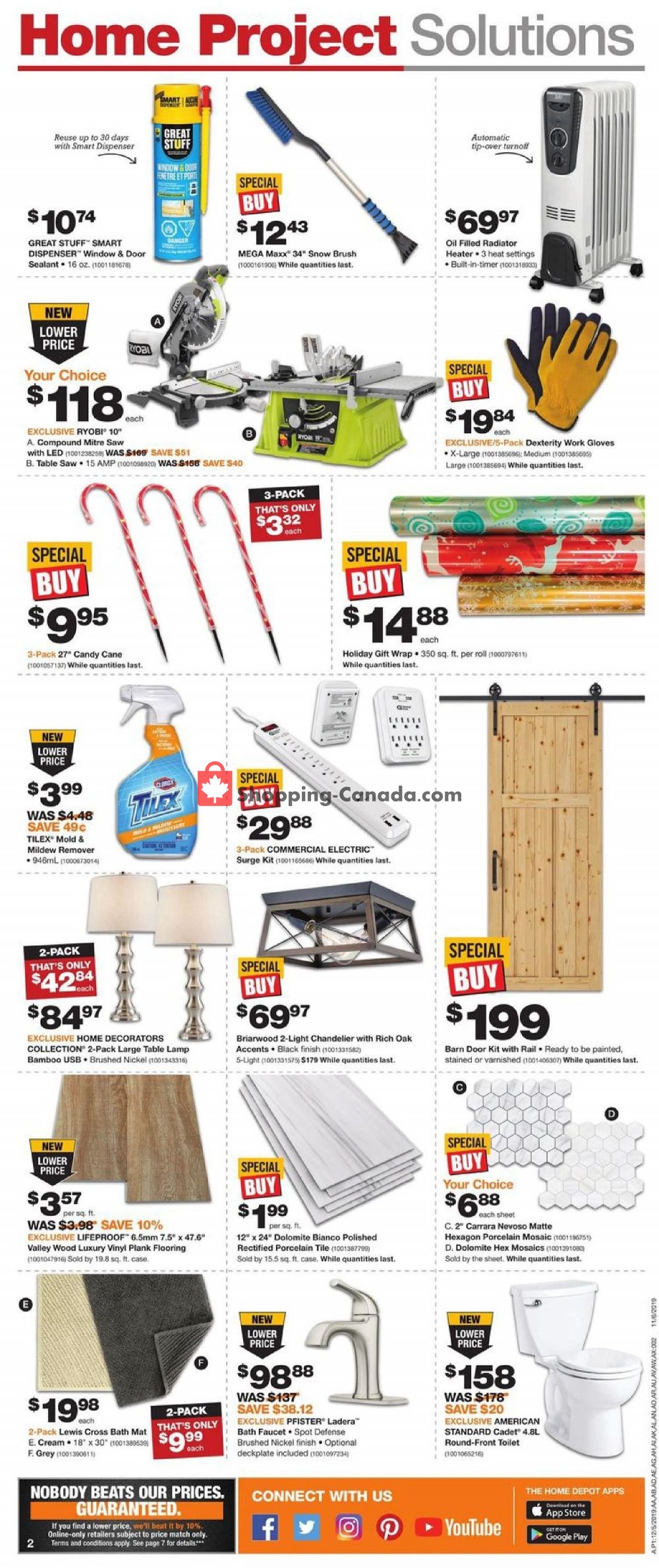 Home Depot flyer from Thursday December 5, 2019 to Wednesday December 11, 2019 - page 2