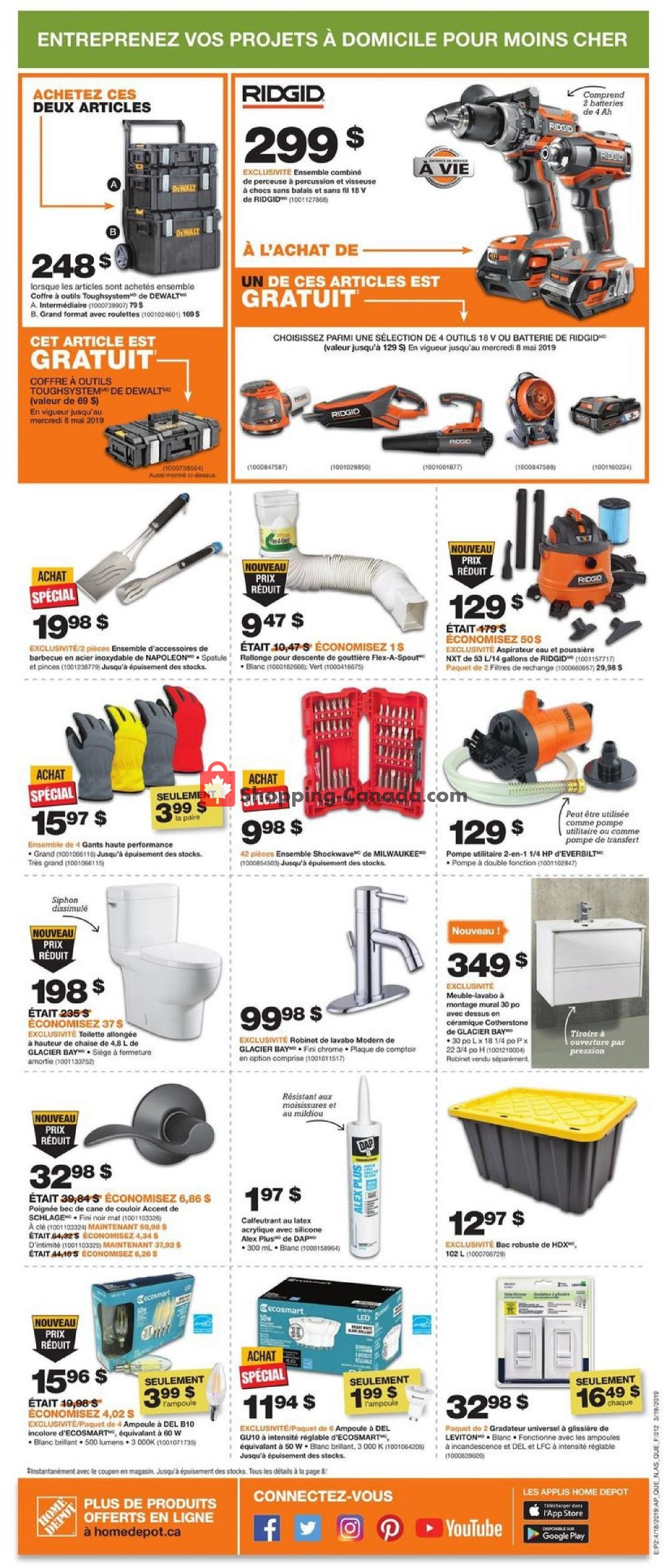 Home Depot flyer from Thursday April 18, 2019 to Wednesday April 24, 2019 - page 2
