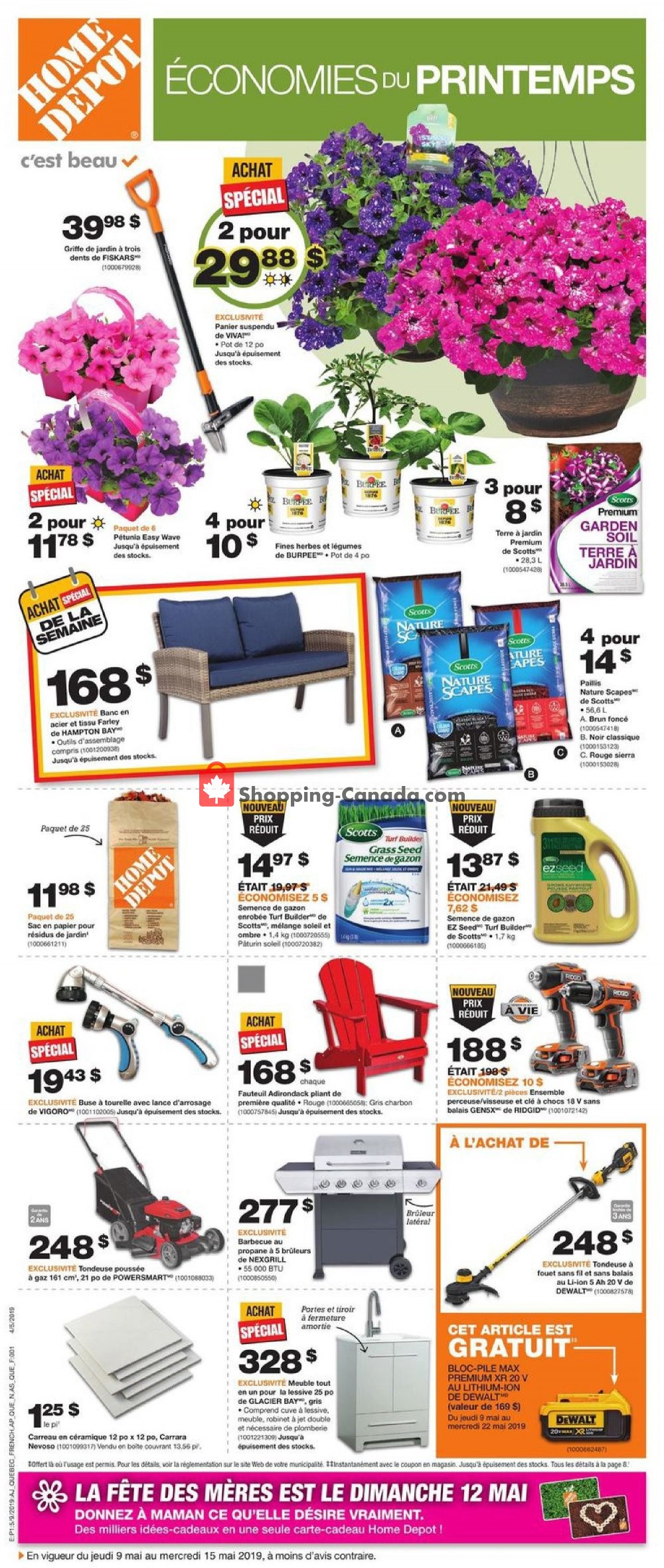Home Depot flyer from Thursday May 9, 2019 to Wednesday May 15, 2019 - page 1