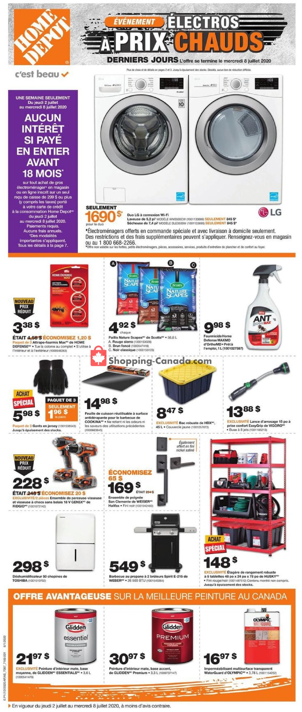 Home Depot flyer from Thursday July 2, 2020 to Wednesday July 8, 2020 - page 1