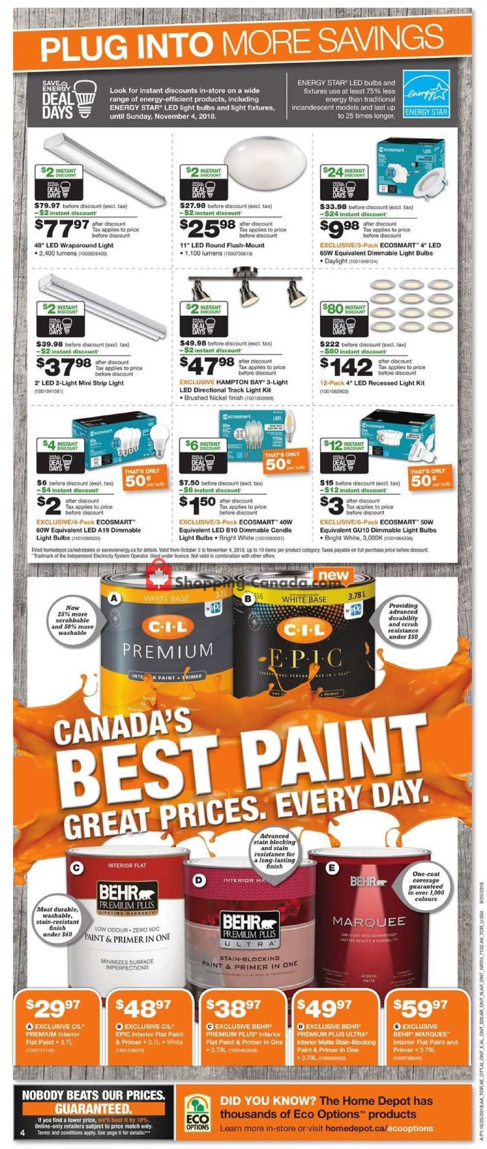 Home Depot flyer from Thursday October 25, 2018 to Wednesday October 31, 2018 - page 11