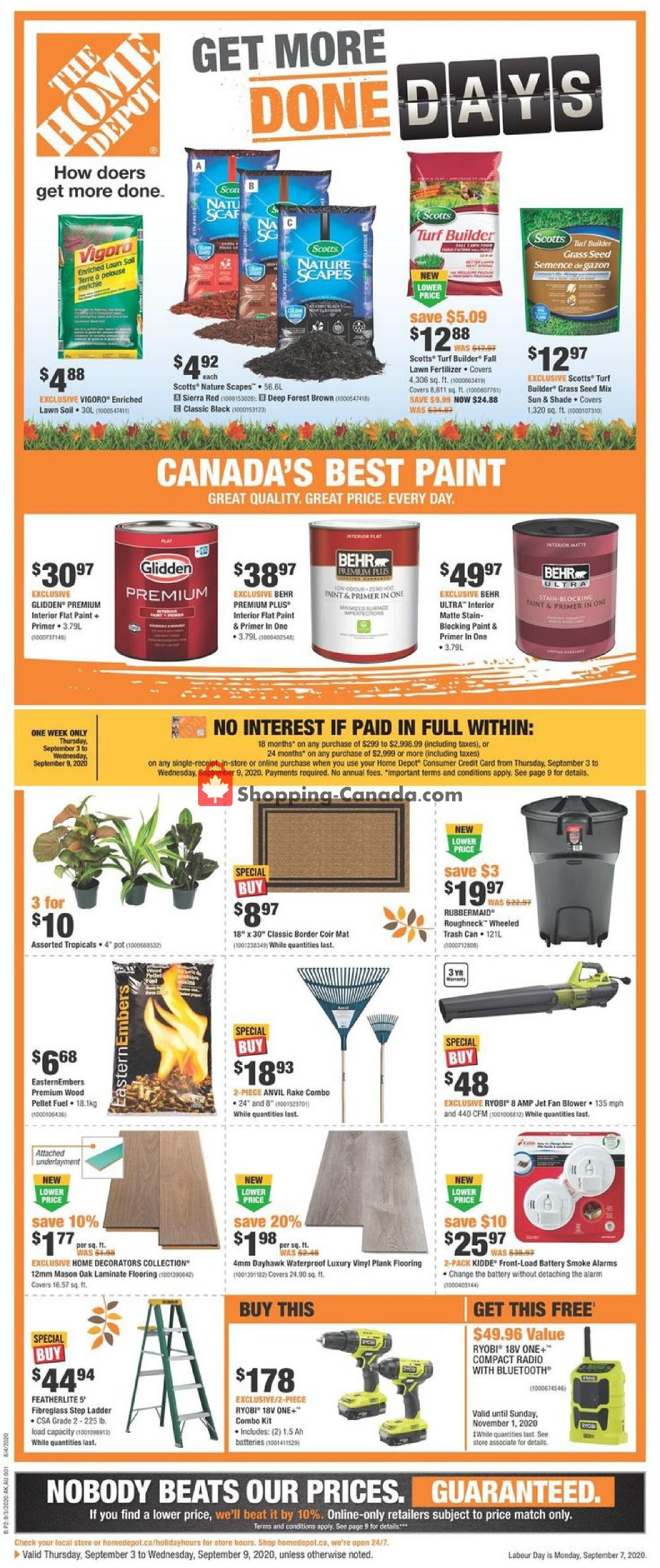 Home Depot Canada, flyer (Get More Done Days Atlantic) September 3