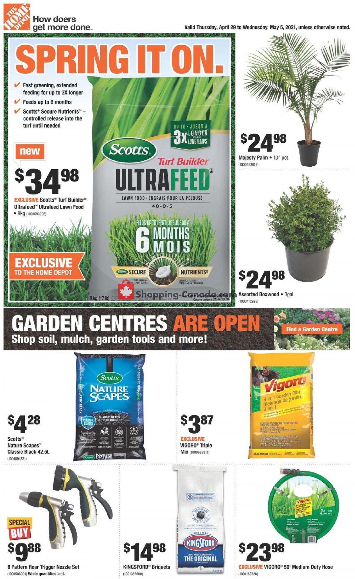 Home Depot flyer from Thursday April 29, 2021 to Wednesday May 5, 2021 - page 1